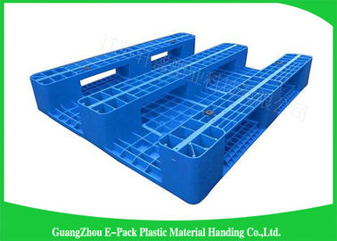 Üç Koşuculu 1200 * 800mm Mavi Plastik Paletler, Plastik Kızaklı Paletler Virgin HDPE