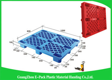 Havalandırmalı Yuvalanabilir Plastik Paletler Gıda Sınıfı 1200 * 800 * 140mmDokuz Ayaklı