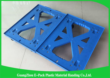750*570*175mm Plastik Hareketli Dolly Palet Ağır Hizmet Dört Tekerlek %100 PP