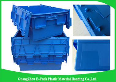 600*400*315mm Plastik Ekli Kapaklı Konteynerler İstiflenebilir ve Nestable PP Malzemeler
