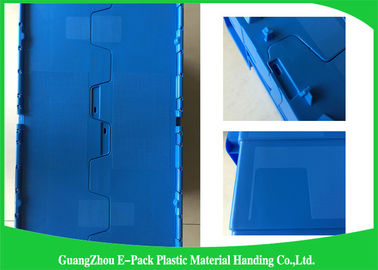 600*400*315mm Plastik Ekli Kapaklı Konteynerler İstiflenebilir ve Nestable PP Malzemeler
