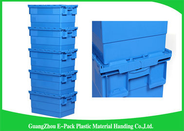 600*400*315mm Plastik Ekli Kapaklı Konteynerler İstiflenebilir ve Nestable PP Malzemeler