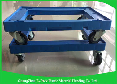 612 * 412 * 145mm PU Tekerlekler 150KG Kapasiteli Özelleştirilmiş Palet Plastik Hareketli Dolly