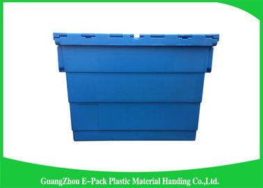 Mavi Plastik Saklama Kapaklı Konteynerler Çeşitli Yükseklik 60 * 40 * 41.2cm