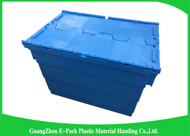 Mavi Plastik Saklama Kapaklı Konteynerler Çeşitli Yükseklik 60 * 40 * 41.2cm