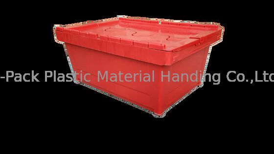 Çarpışmaya dayanıklı PP Plastik Bağlı Kapak Konteynerleri Standart Toteboxes 600x400mm Özel Renkli ve Büyük Logo Dağıtımı
