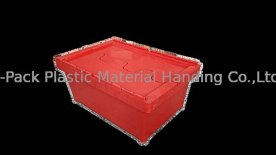 Çarpışmaya dayanıklı PP Plastik Bağlı Kapak Konteynerleri Standart Toteboxes 600x400mm Özel Renkli ve Büyük Logo Dağıtımı