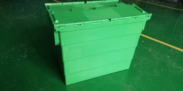 Özel Logolu Daha Derin 600 * 400 * 462 mm Plastik Ekli Kapaklı Konteynerler