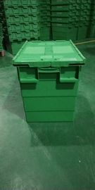 Özel Logolu Daha Derin 600 * 400 * 462 mm Plastik Ekli Kapaklı Konteynerler