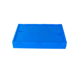 Ekli kapaklar Plastik Katlanır Kasalar 600*400*265 mm Düz Alt Mesh Gövde