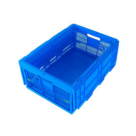 Ekli kapaklar Plastik Katlanır Kasalar 600*400*265 mm Düz Alt Mesh Gövde
