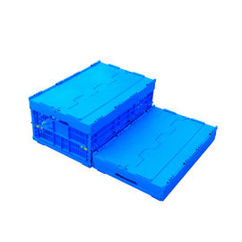 600*400*278 mm Alttan Sabit Kapaklar Plastik Katlanır Kasalar