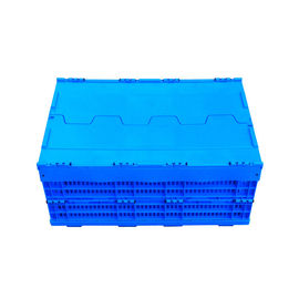 600*400*278 mm Alttan Sabit Kapaklar Plastik Katlanır Kasalar