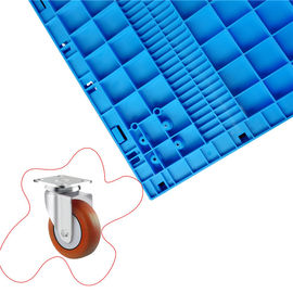 750 * 580mm Büyük Plastik Katlanabilir Lojistik Konteynerler, Tekerler Kullanışlı