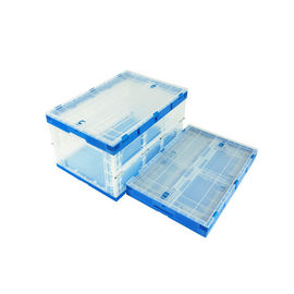 650*440 mm Serisi Plastik Katlanır Taşıma Kutuları Ekli Kapaklı İstifleme