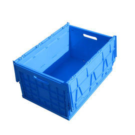 600*400*330 Mm Taşınabilir Plastik Katlanır Depolama Kasaları Toplama İçin