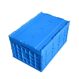 600*400*330 Mm Taşınabilir Plastik Katlanır Depolama Kasaları Toplama İçin