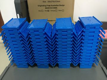 Küçük Boy 120*80*60 mm Plastik Yığın Yuva Taşıma Kutuları Ekli Kapaklar
