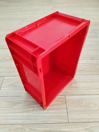 Virgin Plastic Red Euro İstifleme Konteynerleri 400*300 mm Konveyör Ayırma Sistemi Kapak Seçeneği