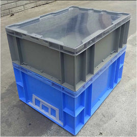 800*600*120 mm Virgin PP veya PE Plastik İstifleme Konteynerleri / Euro İstif Kutuları