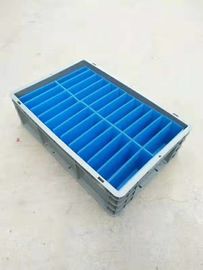 800*600*120 mm Virgin PP veya PE Plastik İstifleme Konteynerleri / Euro İstif Kutuları