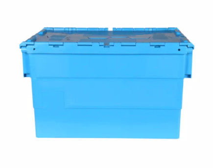 Virgin Plastic Ekli Kapaklı Konteynerler Nestable İstiflenebilir Hareketli Tote Box