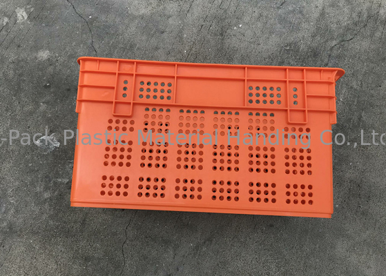 Meyve Mesh Yapısı 120mm Yükseklik İçin Bacalı Nestable Plastik İstifleme Kasaları