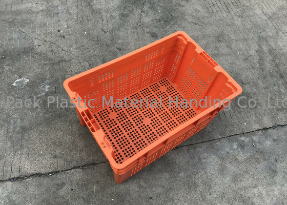 Meyve Mesh Yapısı 120mm Yükseklik İçin Bacalı Nestable Plastik İstifleme Kasaları