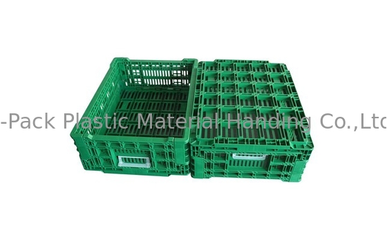 Sebze Katlanır Plastik Kasa Endüstriyel Meyve Saklama Kasaları 400*300*140mm